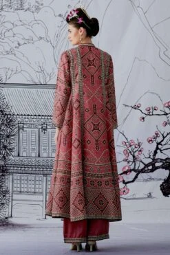 Rajdeep Ranawat Pink Bandhani Printed Anarkali & Palazzo Set 7 Rajdeep Ranawat Pink Bandhani Printed Anarkali & Palazzo Set -Echo Clothing Store rr1077 4