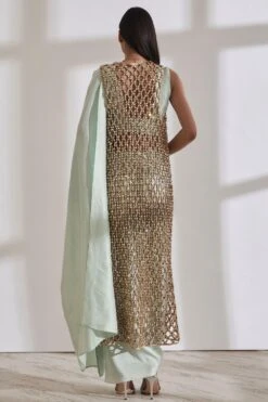 431-88 By Shweta Kapur Pre Draped Sari With Blouse & Embroidered Jacket -Echo Clothing Store se20214 3