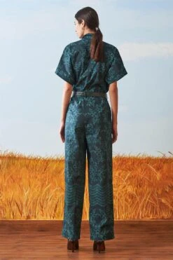 Ikai Teal Shibori Dyed Jumpsuit -Echo Clothing Store sh jmp 2107bl 5