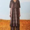 Ikai Cotton Shibori A Line Kurta
