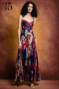 Saaksha & Kinni Blue Floral Printed Maxi Dress