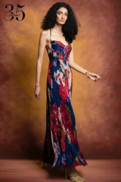 Saaksha & Kinni Blue Floral Printed Maxi Dress 6 Saaksha & Kinni Blue Floral Printed Maxi Dress -Echo Clothing Store sk 229sk20 3