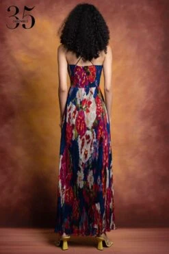Saaksha & Kinni Blue Floral Printed Maxi Dress 7 Saaksha & Kinni Blue Floral Printed Maxi Dress -Echo Clothing Store sk 229sk20 4