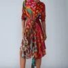 Saaksha & Kinni Multicoloured Abstract Printed Kurta With A Belt