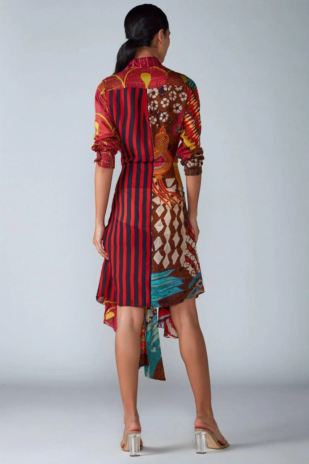 Saaksha & Kinni Multicoloured Abstract Printed Kurta With A Belt 2 Saaksha & Kinni Multicoloured Abstract Printed Kurta With A Belt - Image 2