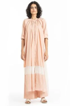 Three Pale Pink Gathered Neck Shirt Co-ord Set -Echo Clothing Store ss20 set36 3