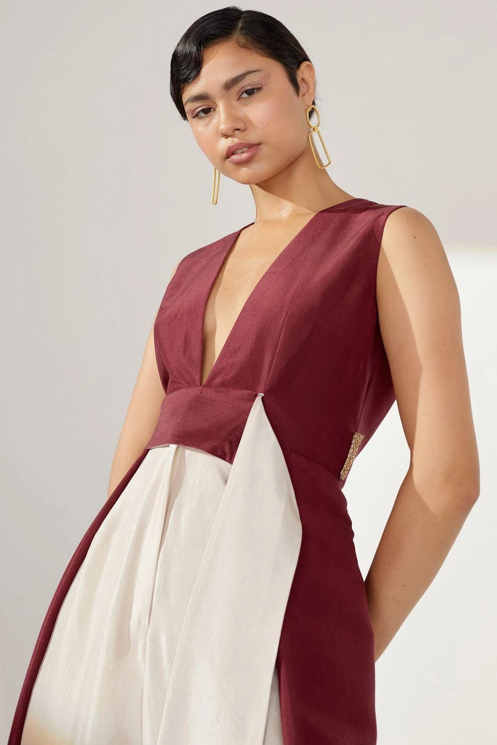 Twinkle Hanspal Colour Blocked Jumpsuit With Attached Belts 5 Twinkle Hanspal Colour Blocked Jumpsuit With Attached Belts - Image 5