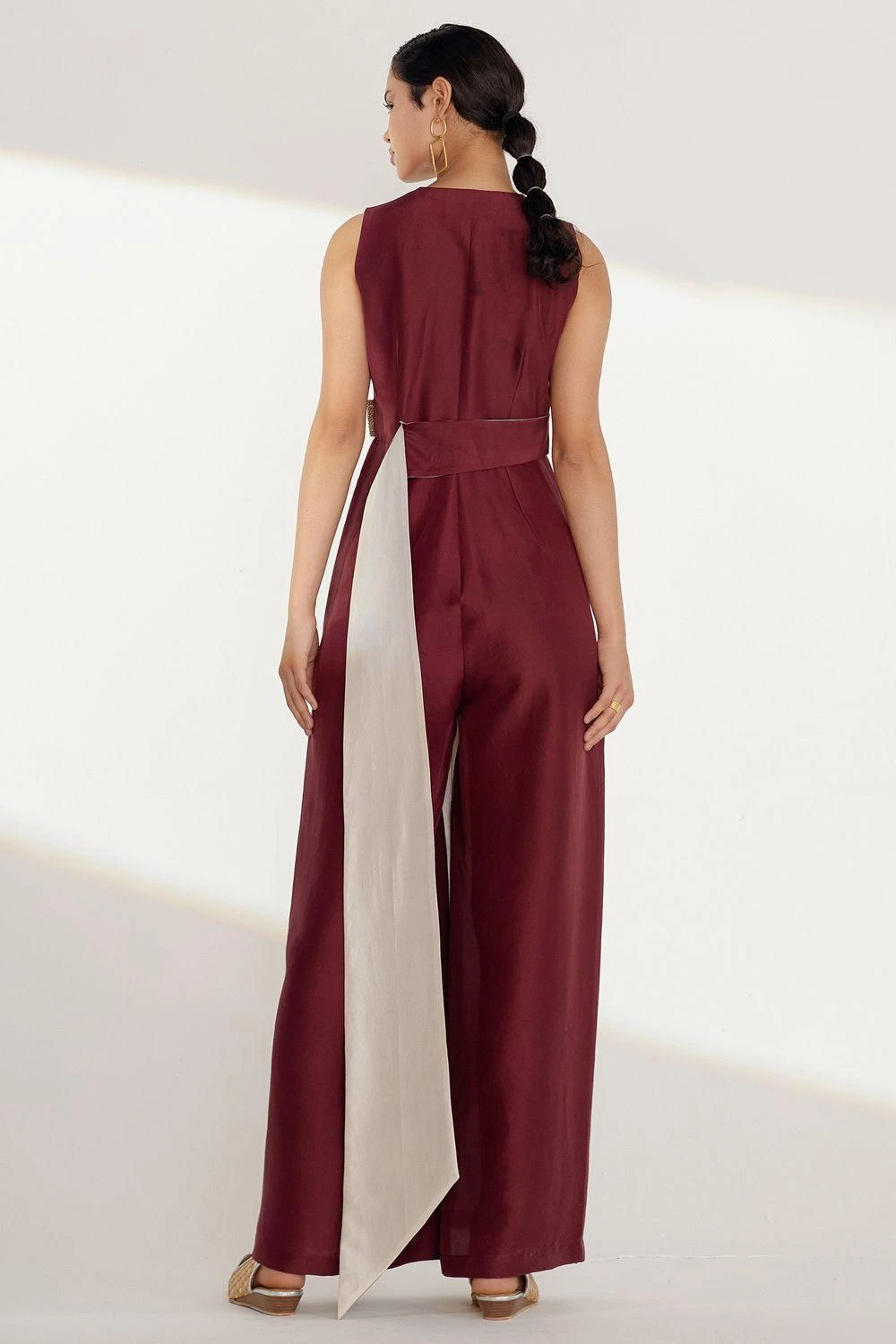 Twinkle Hanspal Colour Blocked Jumpsuit With Attached Belts 6 Twinkle Hanspal Colour Blocked Jumpsuit With Attached Belts - Image 6