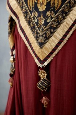 Torani Burgundy Bhagalpuri Printed Scarf -Echo Clothing Store tr 1309tg27 3