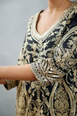 Torani Jet Black Printed Scarf 9 Torani Jet Black Printed Scarf -Echo Clothing Store tr 1309tg30 4