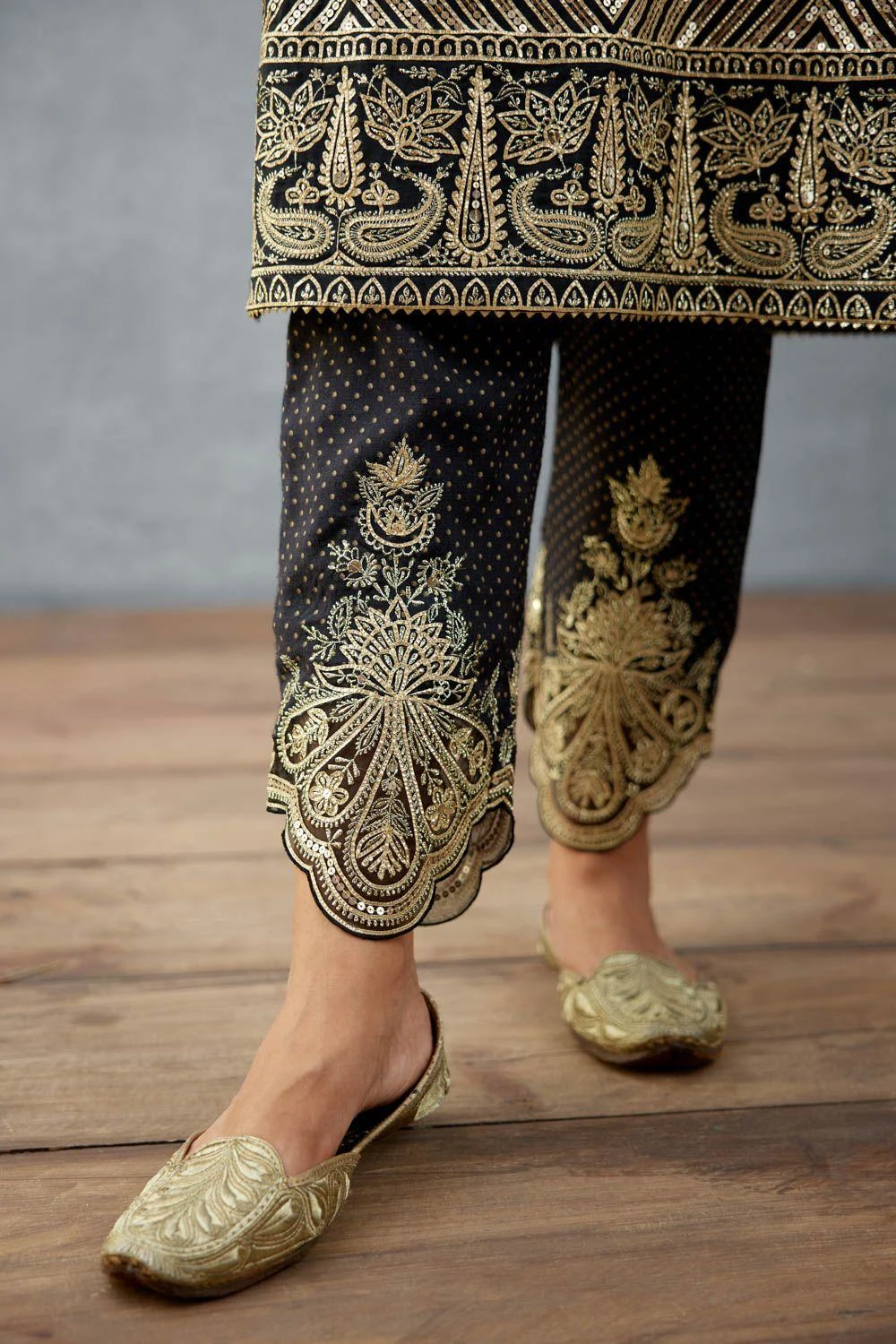 Torani Jet Black Printed Scarf 5 Torani Jet Black Printed Scarf - Image 5