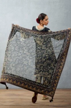 Torani Jet Black Printed Scarf 11 Torani Jet Black Printed Scarf -Echo Clothing Store tr 1309tg30 6