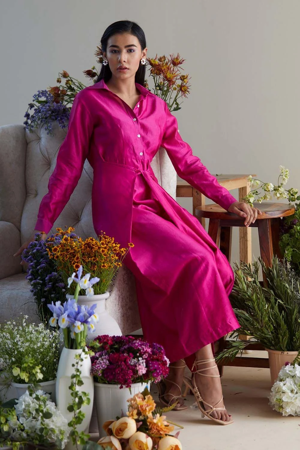 Twinkle Hanspal Fushcia Pleated Jumpsuit 2 Twinkle Hanspal Fushcia Pleated Jumpsuit - Image 2