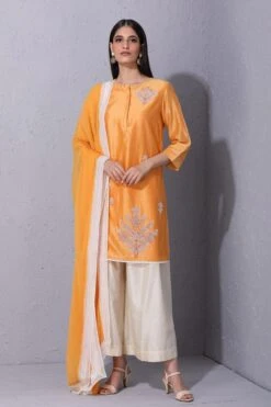Echo Clothing Store 63 Varun Bahl Pret Orange Embroidered Kurta Set